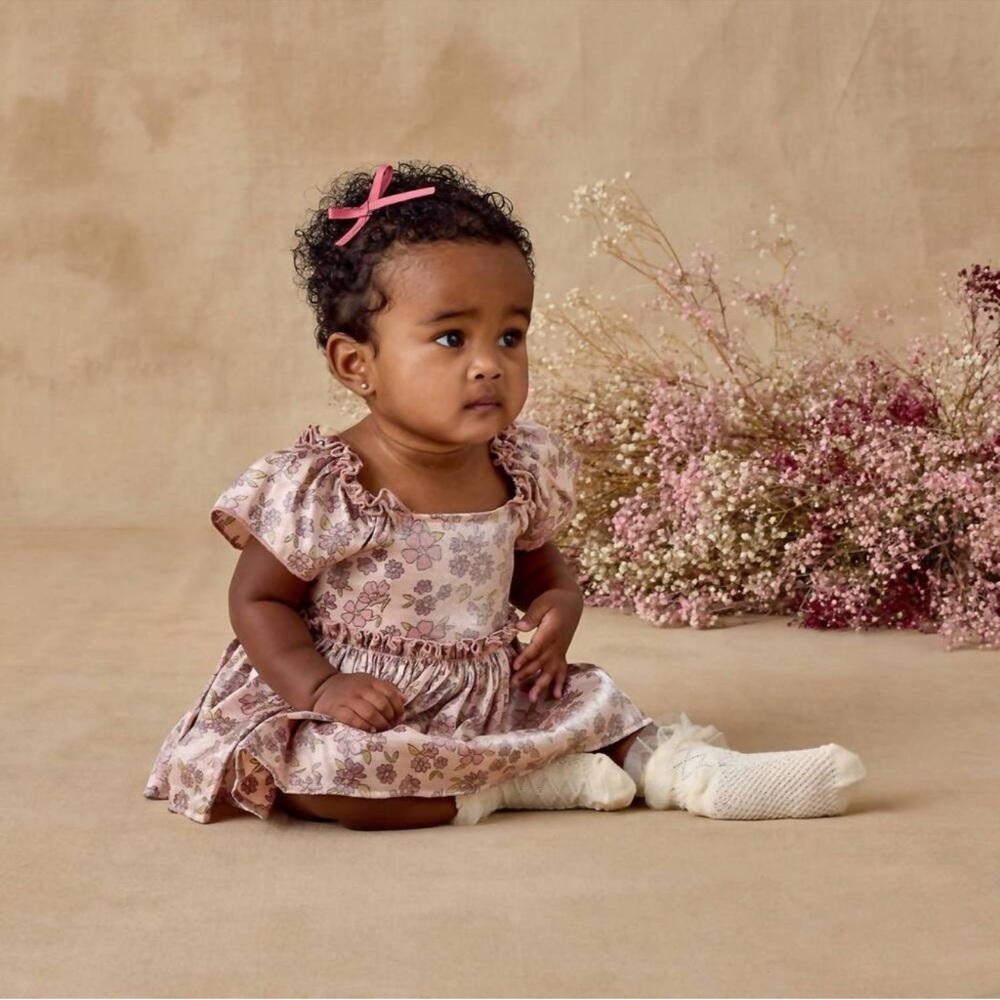 Noralee Girl’s Romper in Harvest Fleur